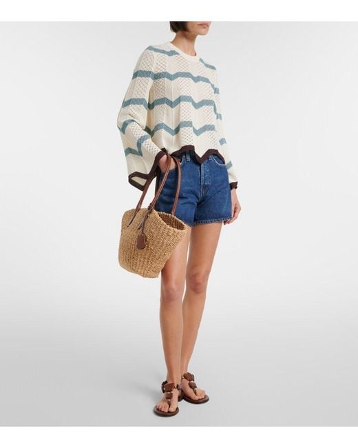 Pullover Cropped di LaDoubleJ in Blue