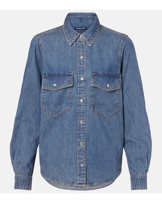 Veronica Beard Blue Noah Denim Shirt