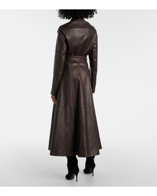 Alaïa Brown Leather Coat