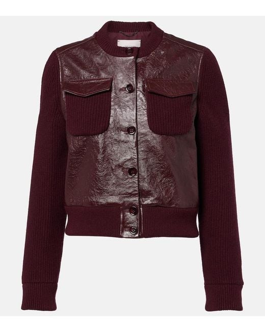 Dorothee Schumacher Purple It's A Match Cropped Leather Jacket