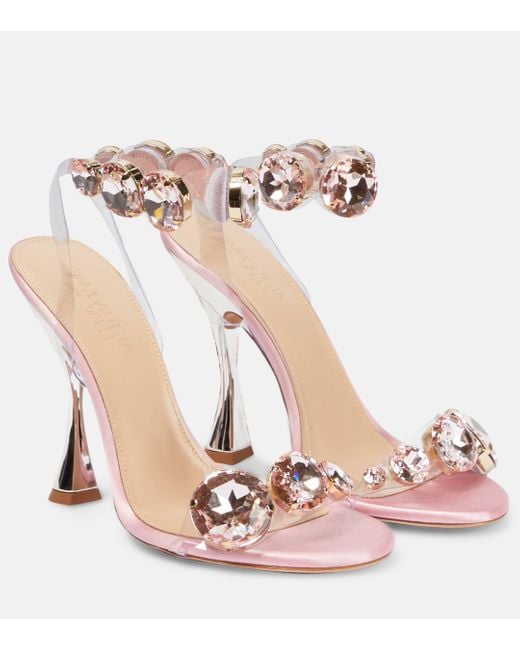 Giambattista Valli Pink Diamond Clash Embellished Sandals