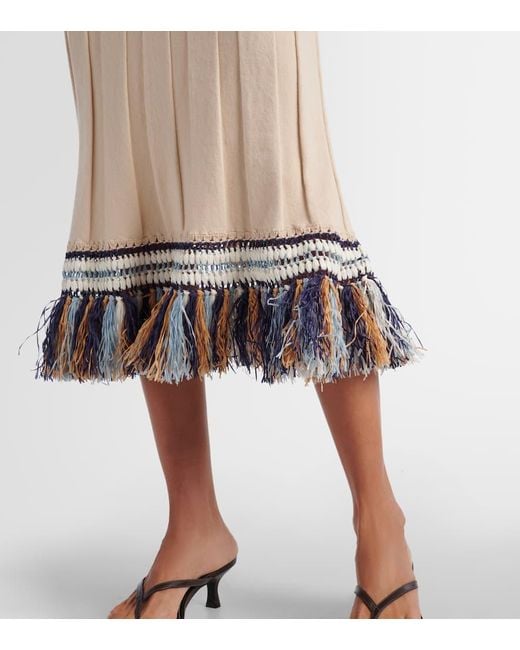 Jonathan Simkhai Natural Julianna Cotton And Cashmere Midi Dress