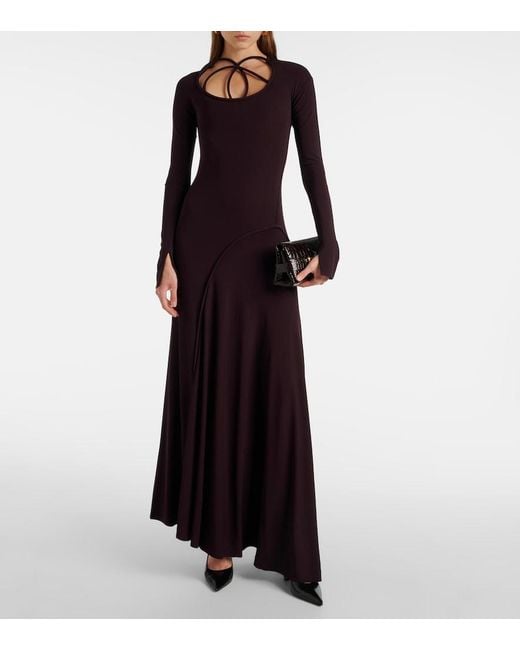 Victoria Beckham Black Twist-Detail Jersey Gown