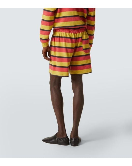 Bode Multicolor Rec Striped Cotton Jersey Shorts for men