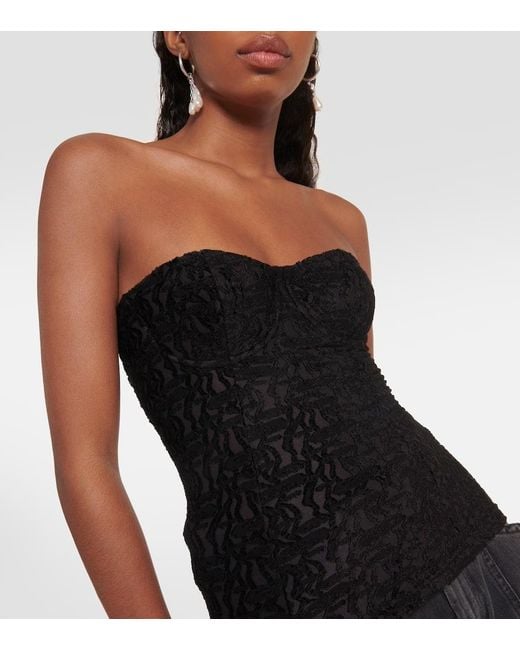 Isabel Marant Black Dolina Strapless Top