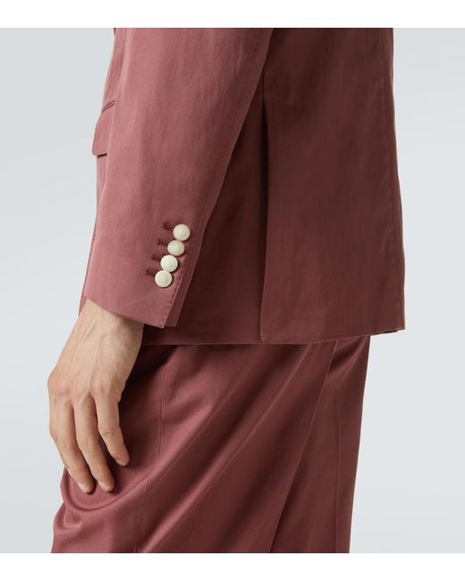 Dunhill Red Cavendish Cotton Blazer for men