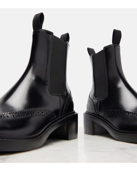 Saint Laurent Black Vincent 50 Leather Ankle Boots
