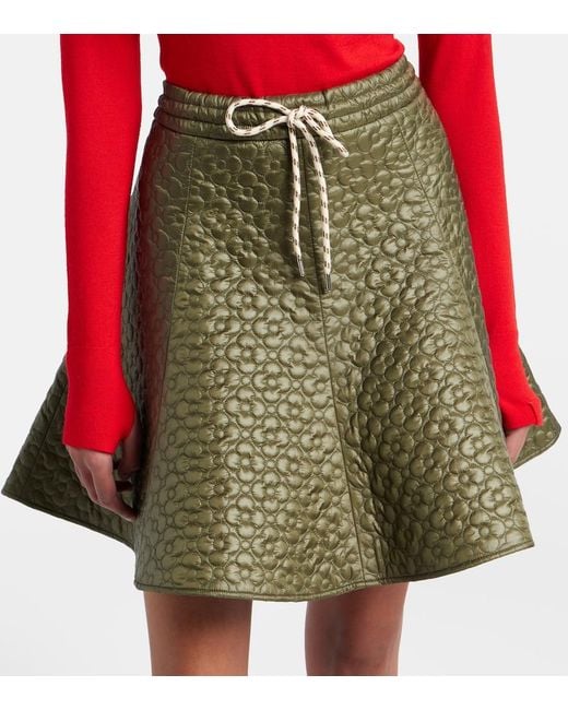 Moncler Green Floral Miniskirt