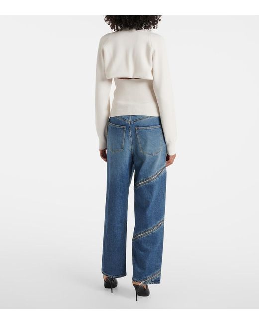 Alaïa White Cutout Wool Sweater