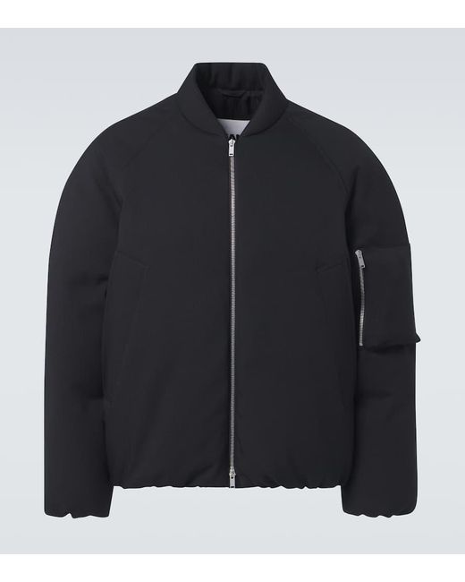 Jil Sander Oversize-Daunenjacke Aus Gabardine in Black für Herren