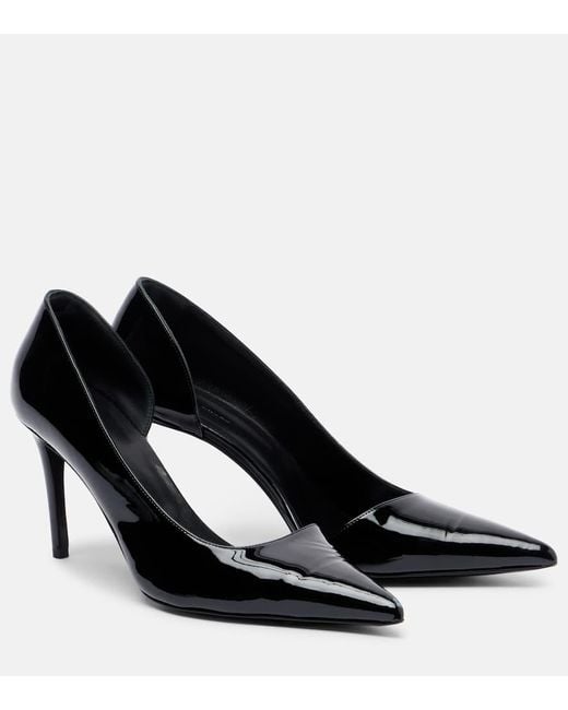 Khaite Black Jett D'Orsay 85 Patent Leather Pumps