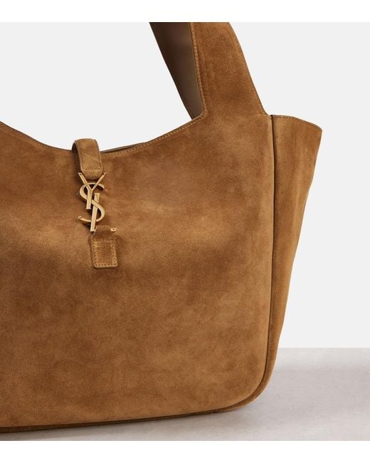 Saint Laurent Brown Le 5 A 7 Bea Suede Tote Bag