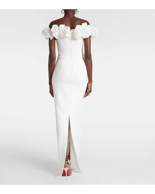Robe Longue De Mariee Tessa A Encolure Bardot Rebecca Vallance en coloris White