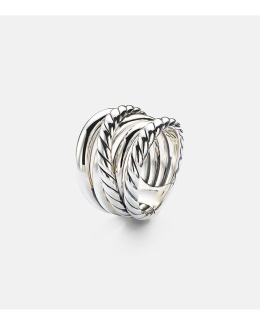 David Yurman White Crossover Sterling Ring