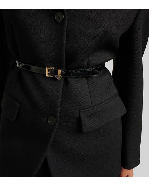 Prada Black Symbole Charm Belt