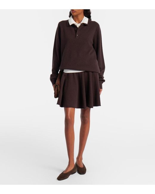 Extreme Cashmere Black N°223 Be For Cashmere-Blend Polo Sweater
