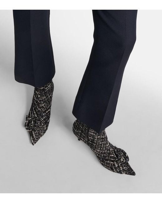 Gianvito Rossi Black Bouclé Ankle Boots