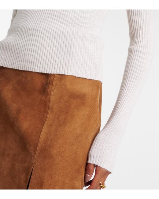 Vince White Cashmere And Silk Henley Shirt