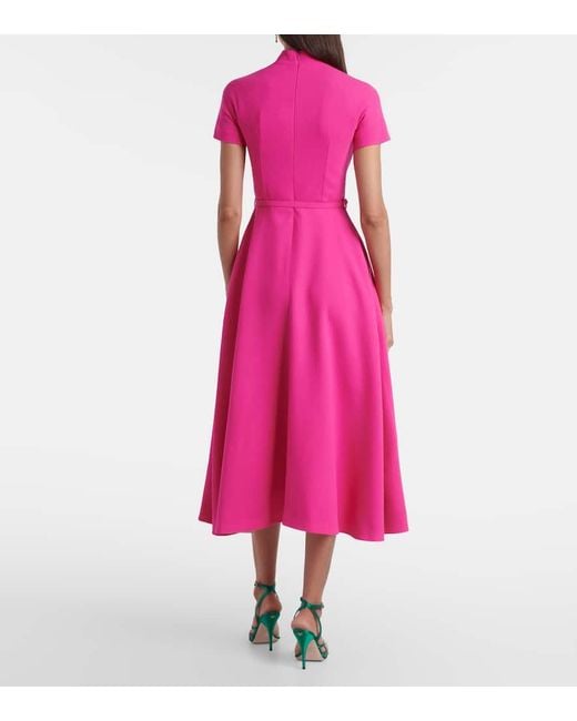 Robe Longue Camilla En Laine Emilia Wickstead en coloris Pink