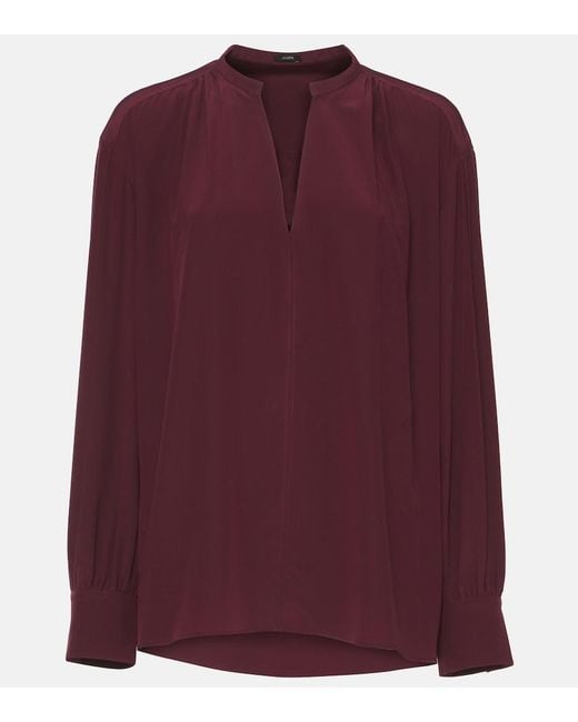 Joseph Purple Blondel Silk Blouse
