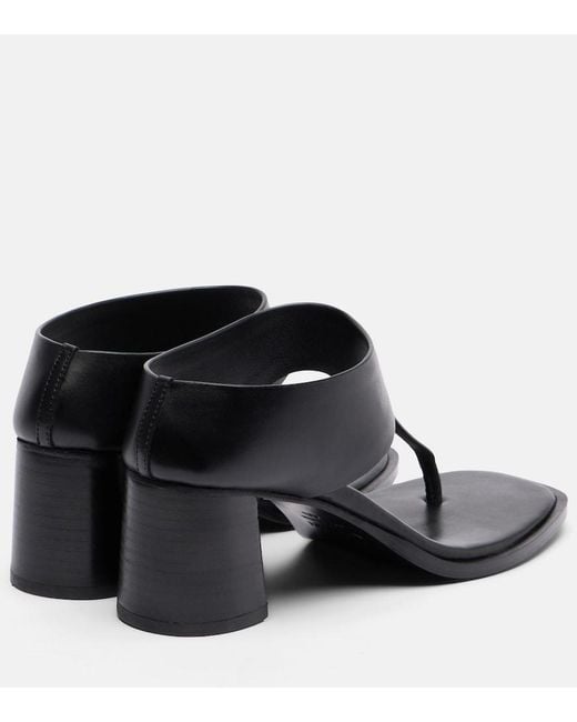 A.Emery Black Fairlie Leather Thong Sandals