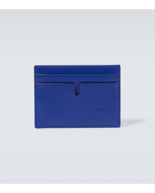 Burberry Blue Ekd Leather Card Holder for men