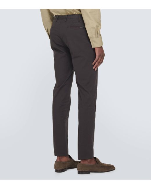 Incotex Gray Cotton-blend Slim Pants for men