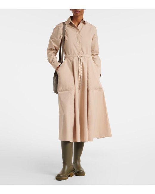 Moncler Natural Poplin Shirt Dress