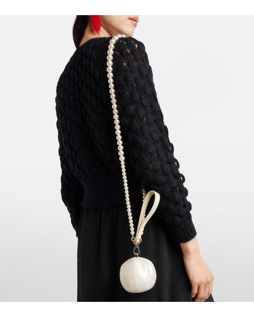 Simone Rocha White Pearl Dim Sum Clutch