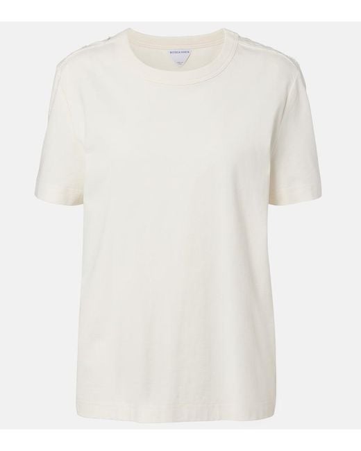 Bottega Veneta White Intrecciato Cotton Jersey T-Shirt