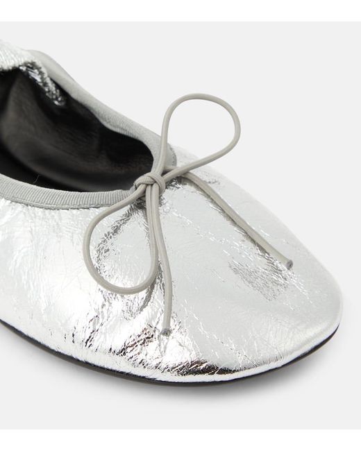 Bailarinas De Piel Metalizada Proenza Schouler de color White