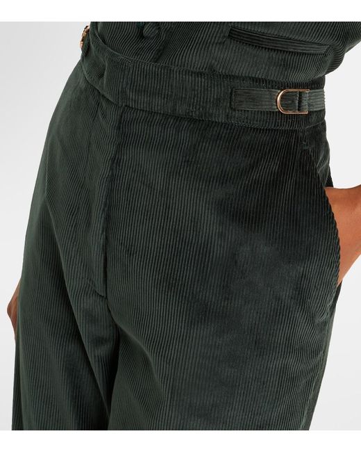 Gabriela Hearst Black Vesta Cotton Corduroy Flared Pants