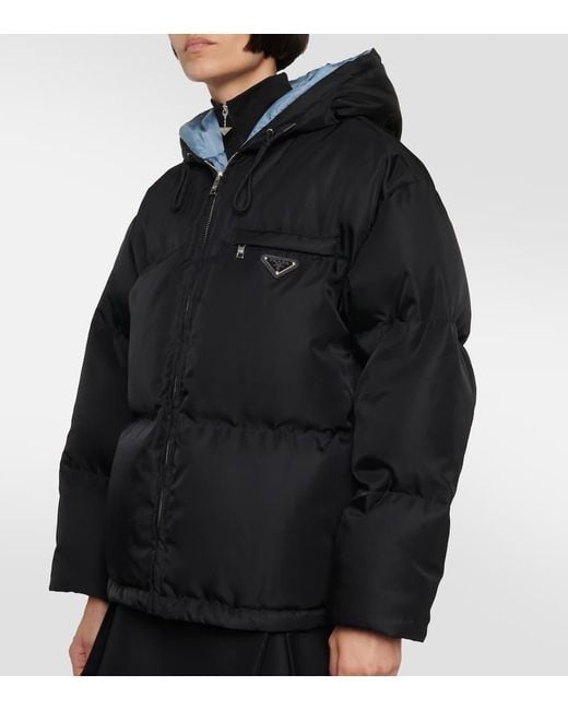 Prada Black Re-Nylon Gabardine Down Jacket