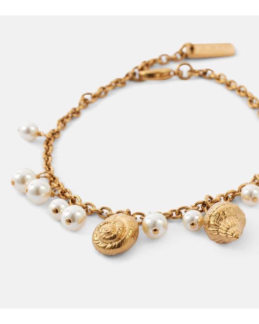 Chloé Metallic Armband Mit Zierperlen