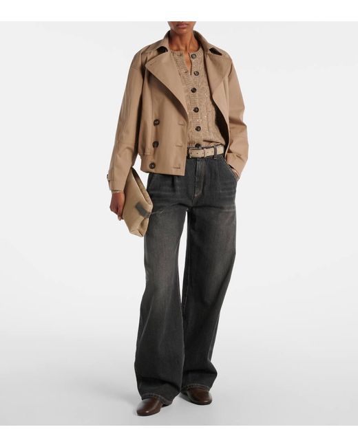 Brunello Cucinelli Brown Essence Small Suede Clutch