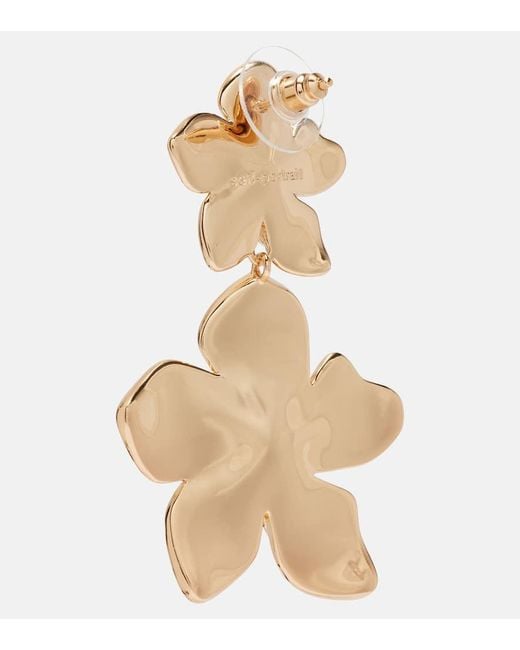 Self-Portrait Metallic Enamel Drop Earrings