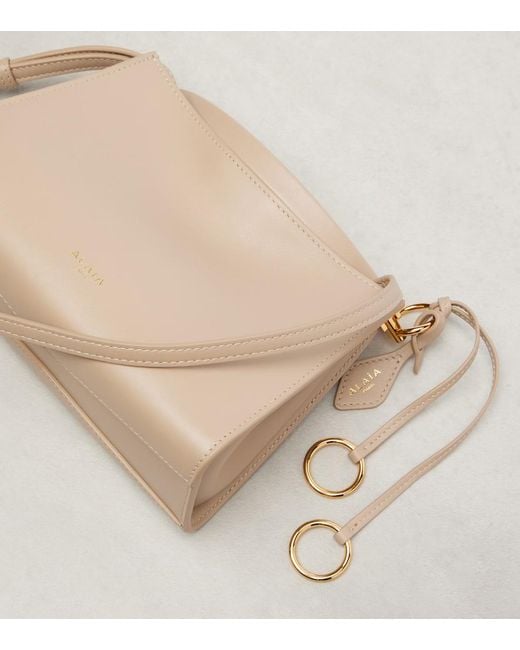 Alaïa Natural Le Click Small Leather Shoulder Bag