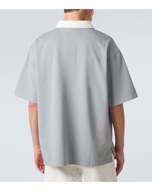FRAME Gray Cotton Polo Shirt for men