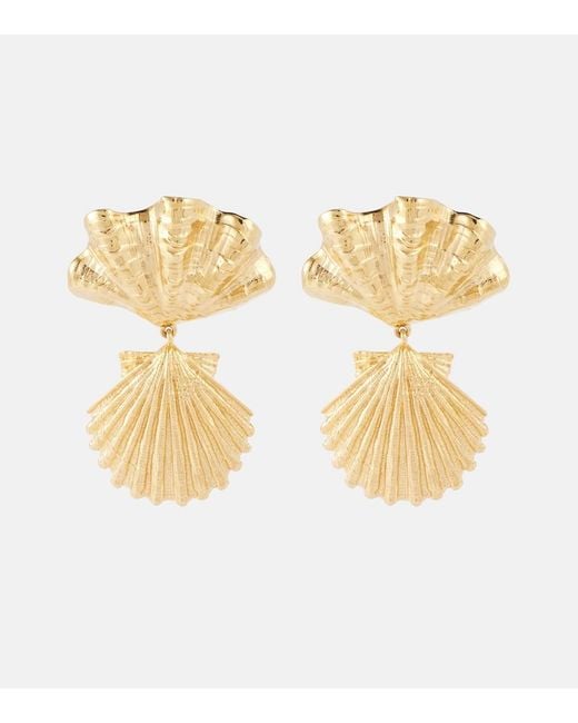Orecchini Pendenti Shells di Chloé in Metallic