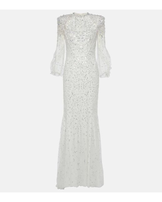 Jenny Packham White Bridal Hedda Embellished Gown