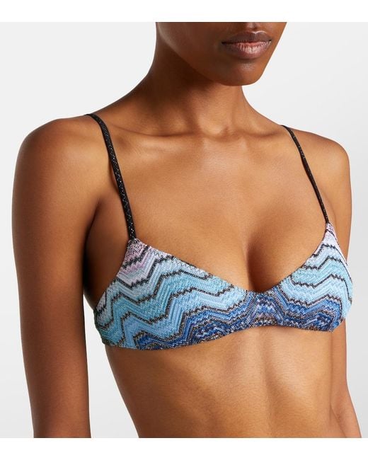 Missoni Blue Zigzag Lame Bikini