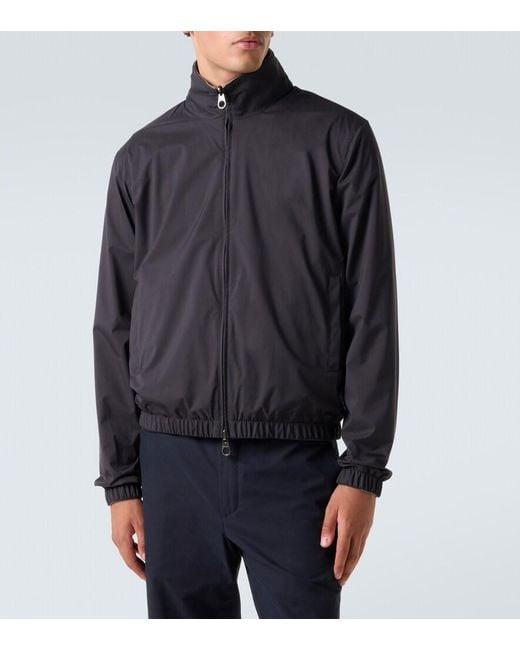 Loro Piana Black Reversible Cashmere Bomber Jacket for men