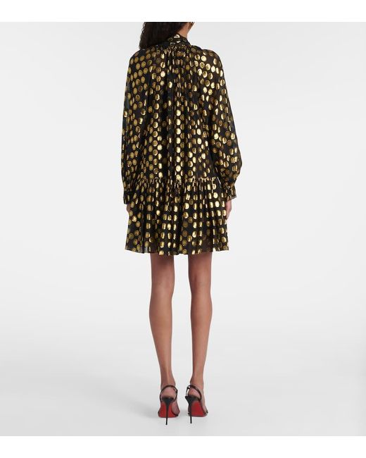 Ulla Johnson Black Loretta Silk-Blend Fil Coupe Minidress