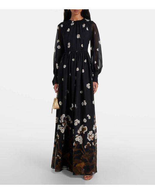 Erdem Black Robe Aus Seide