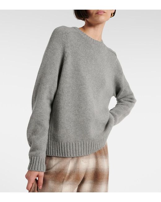 Loro Piana Gray Parksville Cashmere Sweater