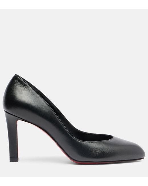 Christian Louboutin Black Fannylove 85 Leather Pumps