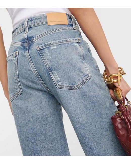 Citizens of Humanity Blue Paloma High-Rise Wide-Leg Jeans