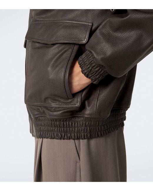 Arma Black Bari Leather Blouson Jacket for men