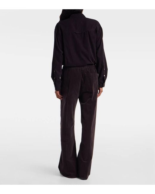 Citizens of Humanity Black Weite Hose Aurora Pulla Aus Baumwoll-Cord