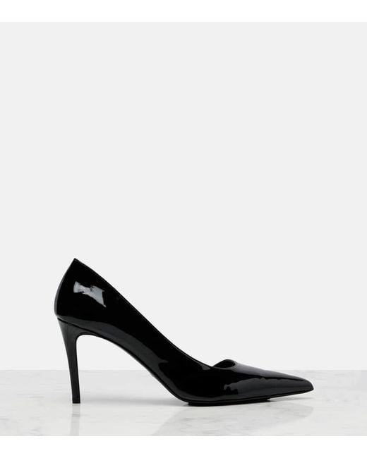 Khaite Black Jett D'Orsay 85 Patent Leather Pumps